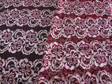 Teinture qui respecte l'environnement de tissu élastique floral onduleux de dentelle pour la robe de soirée CY-DK0037 fournisseur
