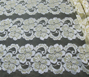 Teinture qui respecte l'environnement de tissu élastique floral onduleux de dentelle pour la robe de soirée CY-DK0037 fournisseur