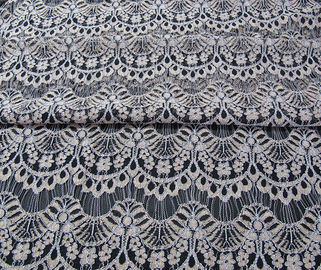 Guipure crantée attachée de noir de tissu de maille de dentelle pour la lingerie/soutien-gorge CY-DK0038 fournisseur