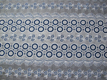 Dentelle de fleur de burn-out de tissu de dentelle de polyester de point colorée par coton pour des filles 'robe et des jupes (CY-DK0022) fournisseur
