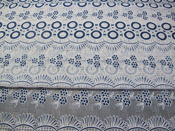 Dentelle de fleur de burn-out de tissu de dentelle de polyester de point colorée par coton pour des filles 'robe et des jupes (CY-DK0022) fournisseur