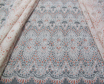 Tissu unique noir de dentelle de polyester de coton tricoté avec la dentelle de fleur de burn-out pour le vêtement de dames (CY-DK0020) fournisseur