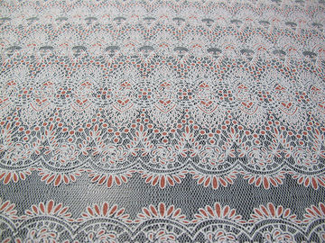 Tissu unique noir de dentelle de polyester de coton tricoté avec la dentelle de fleur de burn-out pour le vêtement de dames (CY-DK0020) fournisseur