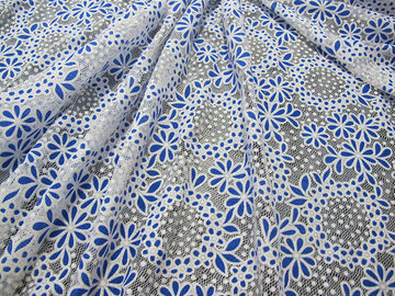 Tissu sur toute la surface de dentelle de fleur de burn-out de polyester coloré par cercle de coton pour des vêtements d'enfant fournisseur