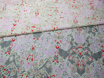 Coton floral unique de tissu de rideau en dentelle de polyester avec la teinture qui respecte l'environnement fournisseur