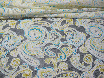 Dentelle imprimée colorée de burn-out de maille de coton de tissu de dentelle de polyester des techniques de Eco-teinture (CY-DK0042) fournisseur