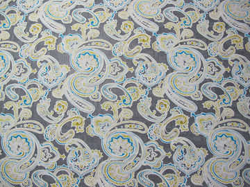Dentelle imprimée colorée de burn-out de maille de coton de tissu de dentelle de polyester des techniques de Eco-teinture (CY-DK0042) fournisseur