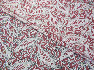Maille bleue de feuille de tissu de dentelle de polyester de coton avec la teinture qui respecte l'environnement (CY-DK0024) fournisseur