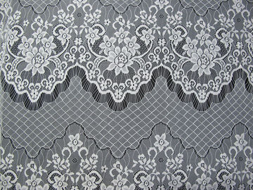 Polyamide jaune cranté par tissu en nylon décoratif de dentelle de cil pour la robe de nuit (CY-DN0005) fournisseur