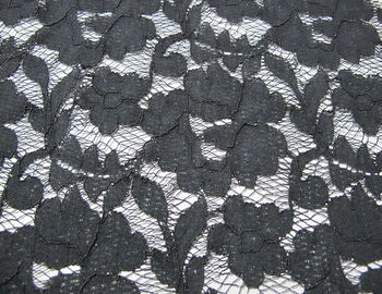 Matériel élastique gris de dentelle de corde/tissu de coton en nylon visqueux floral CY-DK0011 fournisseur