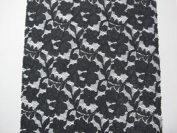 Matériel élastique gris de dentelle de corde/tissu de coton en nylon visqueux floral CY-DK0011 fournisseur