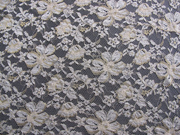 Tissu floral en vrac métallique CY-LW0060 de teinture qui respecte l'environnement de dentelle cranté par noir fournisseur