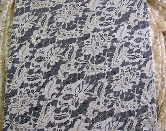 Tissu en nylon métallique de dentelle écologique pour le noir CY-LW0219 d'habillement fournisseur