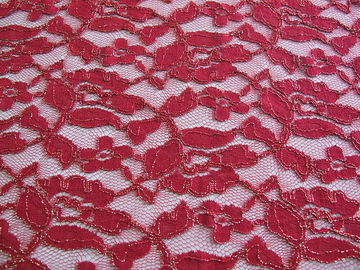Tissu métallique de dentelle de crochet d'or en nylon de coton de bleu royal par la cour fournisseur