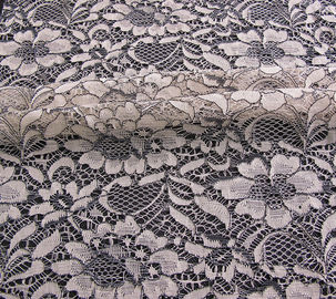 Tissu de dentelle attaché par guipure, tissu en nylon CY-LW0633 de polyester Rétrécissement-Résistant fournisseur