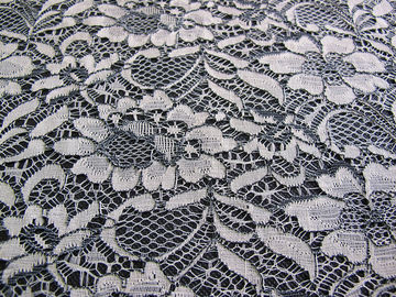 Tissu de dentelle attaché par guipure, tissu en nylon CY-LW0633 de polyester Rétrécissement-Résistant fournisseur