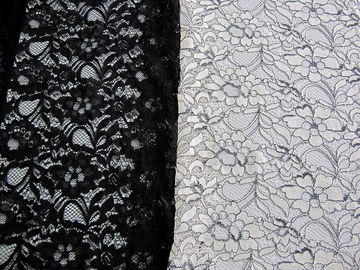 Tissu de dentelle attaché par guipure, tissu en nylon CY-LW0633 de polyester Rétrécissement-Résistant fournisseur