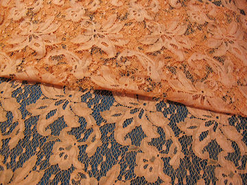 Azo en nylon de tissu de maille de dentelle de coton orange teignant pour le vêtement SYD-0001 de dames fournisseur