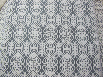 Le tissu/élastique en nylon de dentelle de coton gris de voile a tricoté le tissu SYD-0003 de dentelle fournisseur