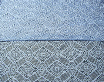 Maille en nylon de tissu de dentelle de coton géométrique de bleu royal pour les chemises de nuit SYD-0004 fournisseur