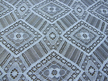 Maille en nylon de tissu de dentelle de coton géométrique de bleu royal pour les chemises de nuit SYD-0004 fournisseur