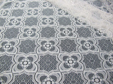 Ivoire en nylon tricoté de tissu de dentelle de coton de Tulle pour le pyjama SYD-0007 qui respecte l'environnement fournisseur