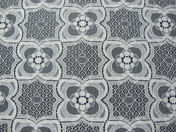 Ivoire en nylon tricoté de tissu de dentelle de coton de Tulle pour le pyjama SYD-0007 qui respecte l'environnement fournisseur