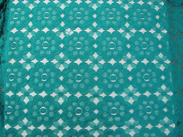 GV écologique SYD-0008 de la CE de belle de coton de dentelle maille en nylon verte de tissu fournisseur