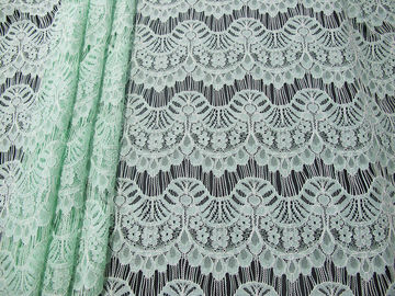 Rayonne en nylon de ébarbage crantée gentille de tissu de dentelle de coton pour la robe de mariage SYD-0011 fournisseur
