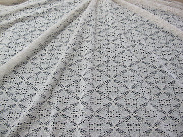 Tissu en nylon de dentelle de coton étirable pour l'habillement, tissu de maille de dentelle fournisseur