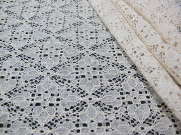 Tissu en nylon de dentelle de coton étirable pour l'habillement, tissu de maille de dentelle fournisseur