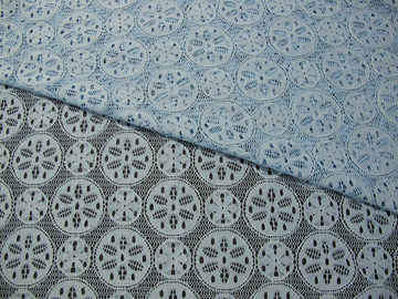 Matériel en nylon de robe de conception de flocon de neige de tissu de dentelle de coton de bleu royal fournisseur
