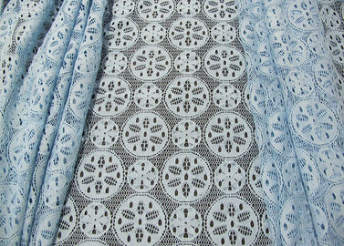 Matériel en nylon de robe de conception de flocon de neige de tissu de dentelle de coton de bleu royal fournisseur