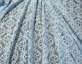 Matériel en nylon de robe de conception de flocon de neige de tissu de dentelle de coton de bleu royal fournisseur