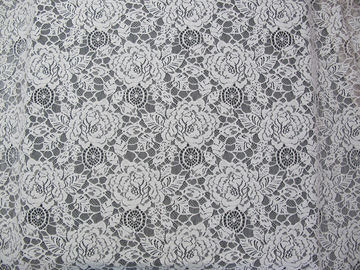 Blanc en nylon de tissu de dentelle de fleur de coton écologique pour l'ODM d'OEM de chemisier fournisseur