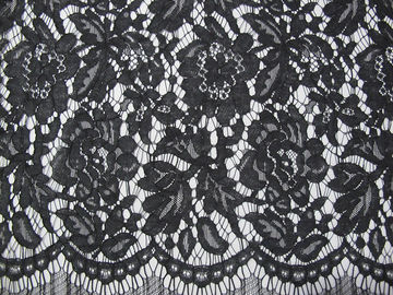 Matériel élastique gris de dentelle de corde/tissu de coton en nylon visqueux floral CY-DK0011 fournisseur