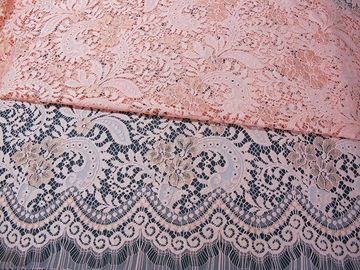 Tissu en nylon de dentelle de robes de mariage de rayonne de coton orange élégant NO--Élastique fournisseur