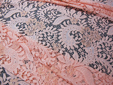 Tissu en nylon de dentelle de robes de mariage de rayonne de coton orange élégant NO--Élastique fournisseur
