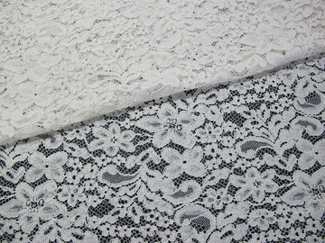 Le beau blanc a attaché le tissu de dentelle/le tissu dentelle de jacquard par la cour fournisseur