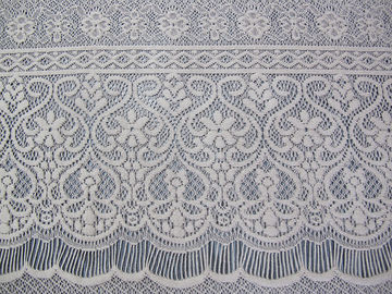 Fleur épaisse de tissu extensible en nylon de dentelle de coton tricotée par cil gris pour Madame Dress fournisseur