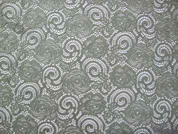 Tissu en nylon de dentelle de fleur tricoté pour le vêtement avec la dentelle de Non-Bout droit fournisseur