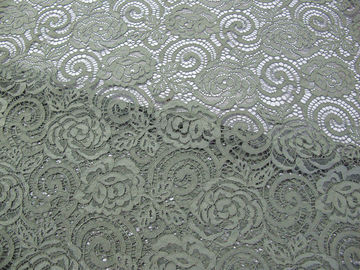 Tissu en nylon de dentelle de fleur tricoté pour le vêtement avec la dentelle de Non-Bout droit fournisseur