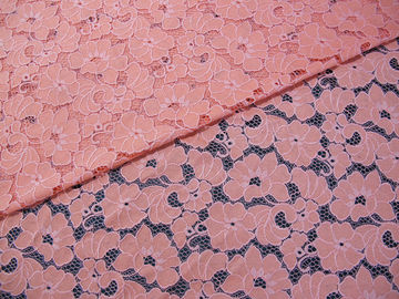 Rétrécissement-Résistant élégant de dentelle de coton de robe de dames de rose floral en nylon de tissu  fournisseur