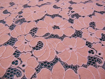 Rétrécissement-Résistant élégant de dentelle de coton de robe de dames de rose floral en nylon de tissu  fournisseur