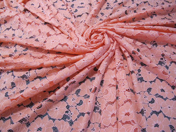 Rétrécissement-Résistant élégant de dentelle de coton de robe de dames de rose floral en nylon de tissu  fournisseur