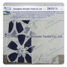 Coton simple de style de modèle et poly utilisation grillée de tissu de dentelle pour le vêtement fournisseur