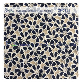 Coton simple de style de modèle et poly utilisation grillée de tissu de dentelle pour le vêtement fournisseur