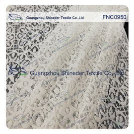 Tissu de Bush d'étoile de tournesol de dentelle molle de nylon et de coton pour la robe de dame fournisseur