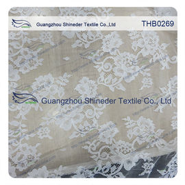 Les fleurs innombrables 3*1.5m classent le tissu de dentelle de Chantilly de nylon de 100% pour la robe de mariage fournisseur