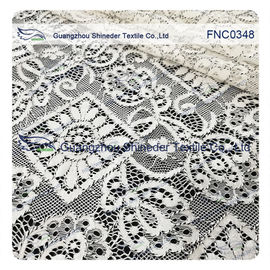 corde noire florale rhombique de polyester de coton de 150CM de tissu en nylon de dentelle fournisseur